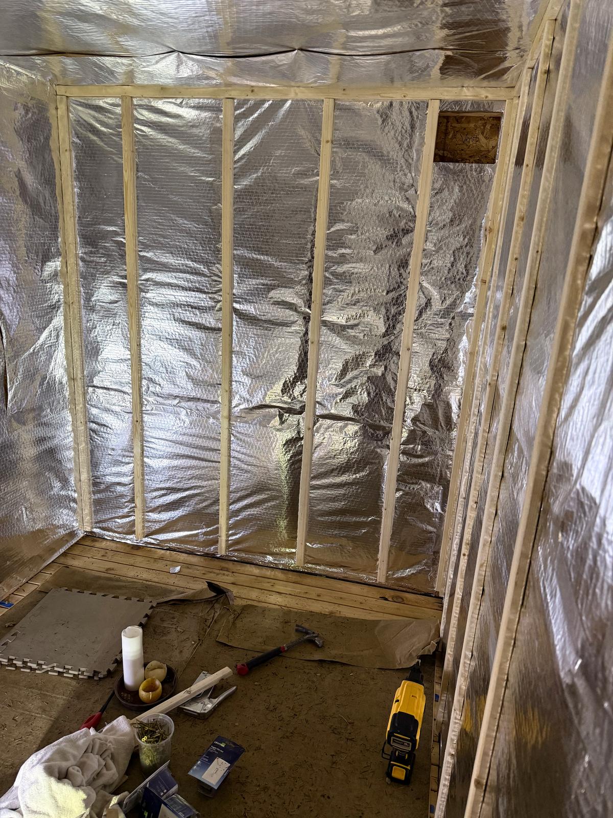 Furring strips installed