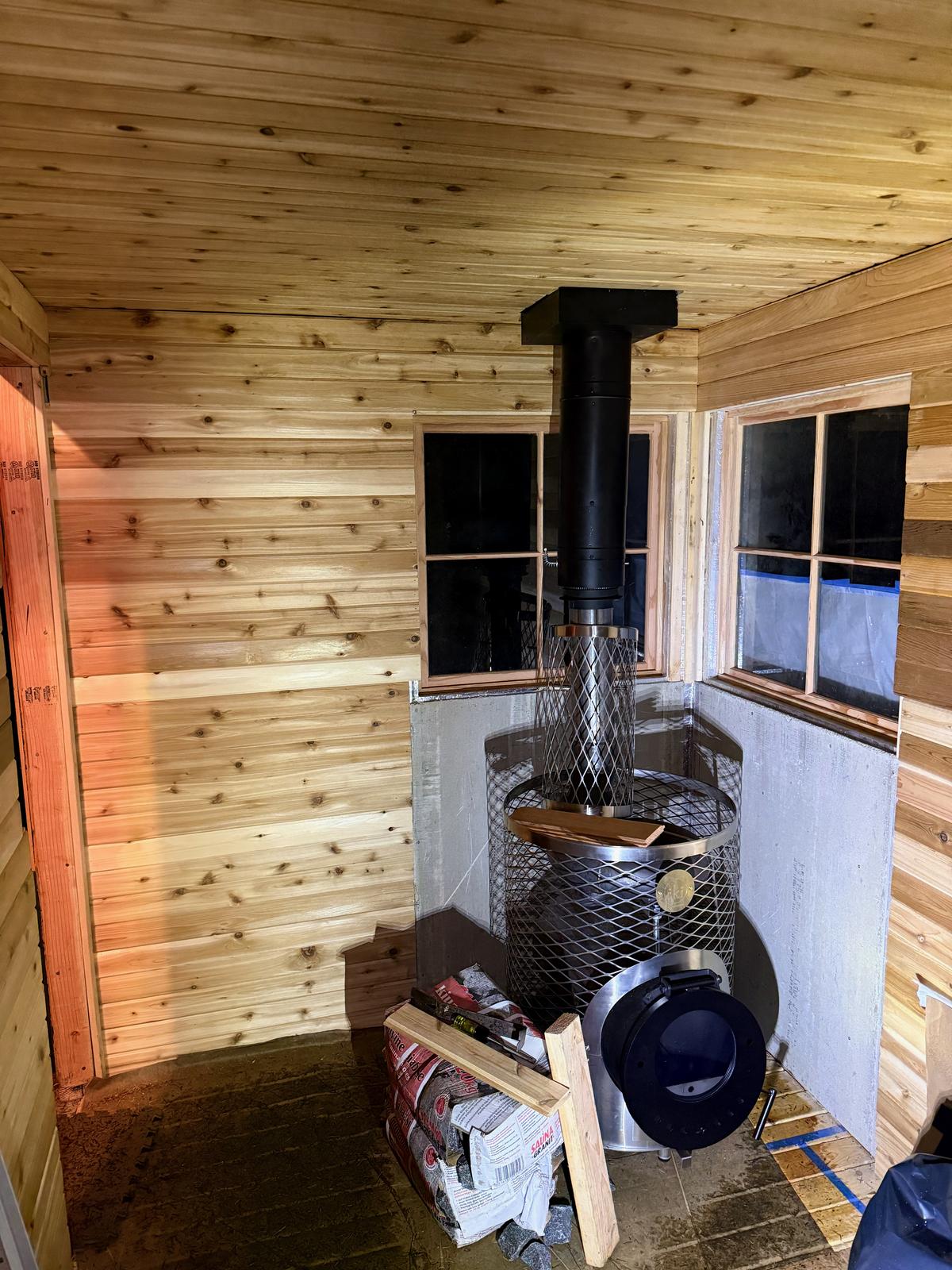 Stove in finished room