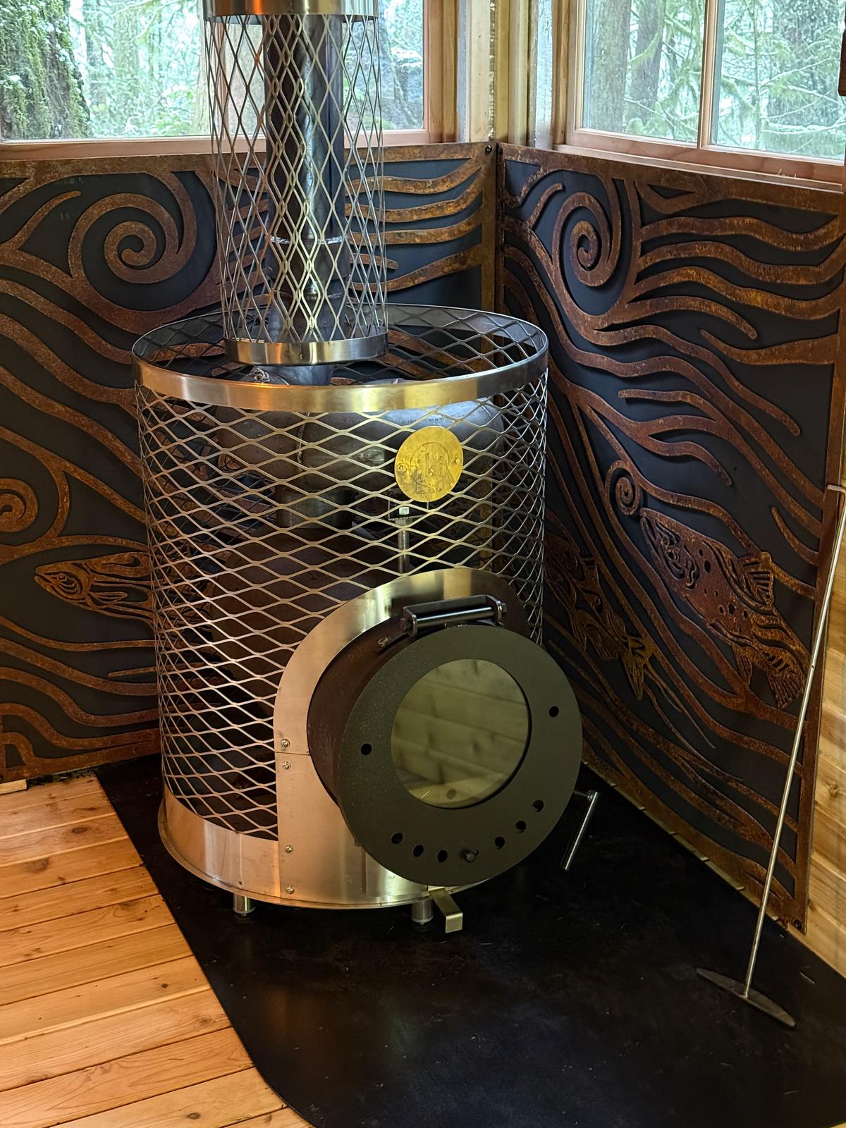 Heat shield and floor protection installed